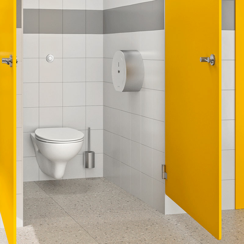 1PCS Brosse de Toilette avec Porte-balai WC Mural Inox Salle de