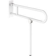 511518W-Barre de maintien rabattable avec béquille Basic blanc, L. 900 mm