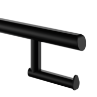 511965BK-Toiletrolhouder in mat zwart voor opklapbare Be-Line® greep